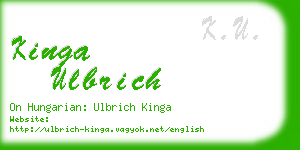 kinga ulbrich business card